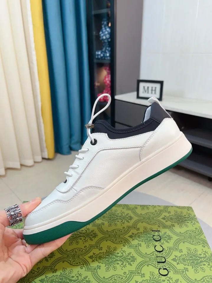 Men's shoes 💰440🌹🌹GUCCI [Gucci] New high-end brand of men's shoes, the latest fashionable casual men's shoes, trendy and versatile style, relaxed and sporty style, uppers imported from Italy, first-layer cowhide, genuine leather lining and ultra-fine workmanship. Original personalized fashionable rubber wear-resistant outsole, light and comfortable on the foot, size 38-44